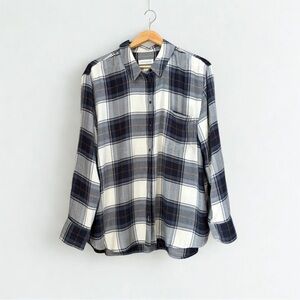 🐺 Treasure & Bond Plaid Boyfriend Flannel Shirt XL